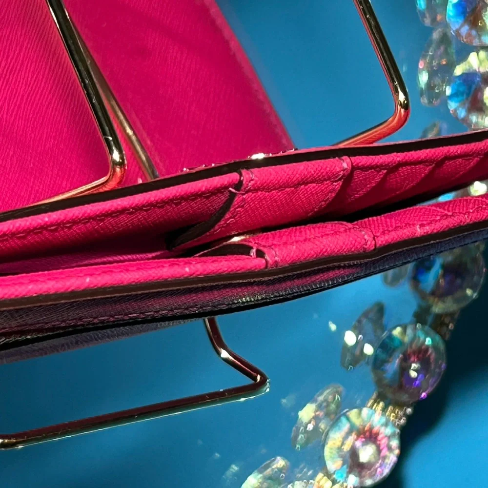 Kate Spade Pink Wallet Sleek Design 7” x 4” Like new - Picture 6 of 15